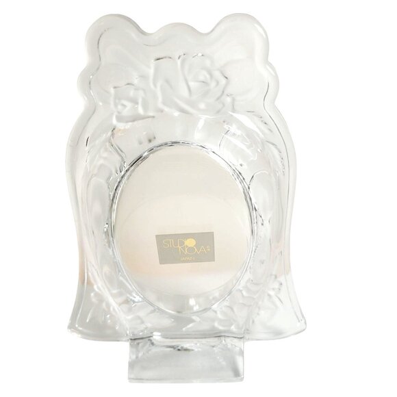 Studio Nova Japan Crystal Bell Frame 3X5 Loves Bouquet Frosted Flowers - Picture 3 of 11